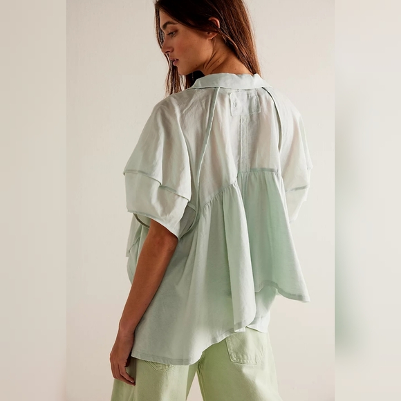 NWT Free People Sunray Bobydoll Top - Picture 2 of 4